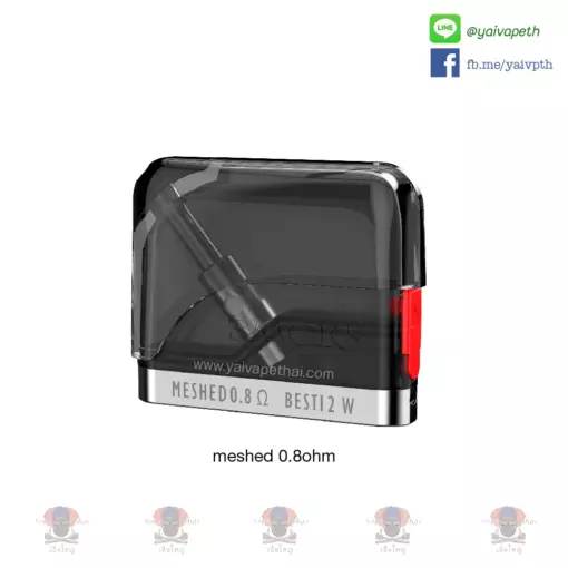 SMOK Thiner Pod ถูกสร้างขึ้นสำหรับ SMOK Thiner Pod Kit เป็นหัวคอยล์พอตรีฟิลที่มาพร้อมกับขดลวดตาข่าย 0.8ohm ความจุ 4ml. แพ็คละ 2 ชิ้น