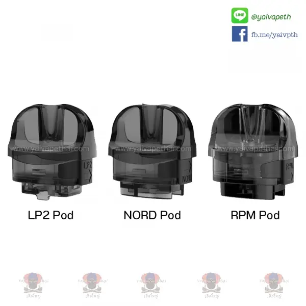 หัวพอต RPM/LP2/NORD ออกแบบมาเป็นพิเศษสำหรับ SMOK Nord 50W มีระบบเติมลมด้านข้างแบบปรับได้สองด้าน เข้ากันได้กับคอยล์ซีรีย์ RPM/LP2/NORD