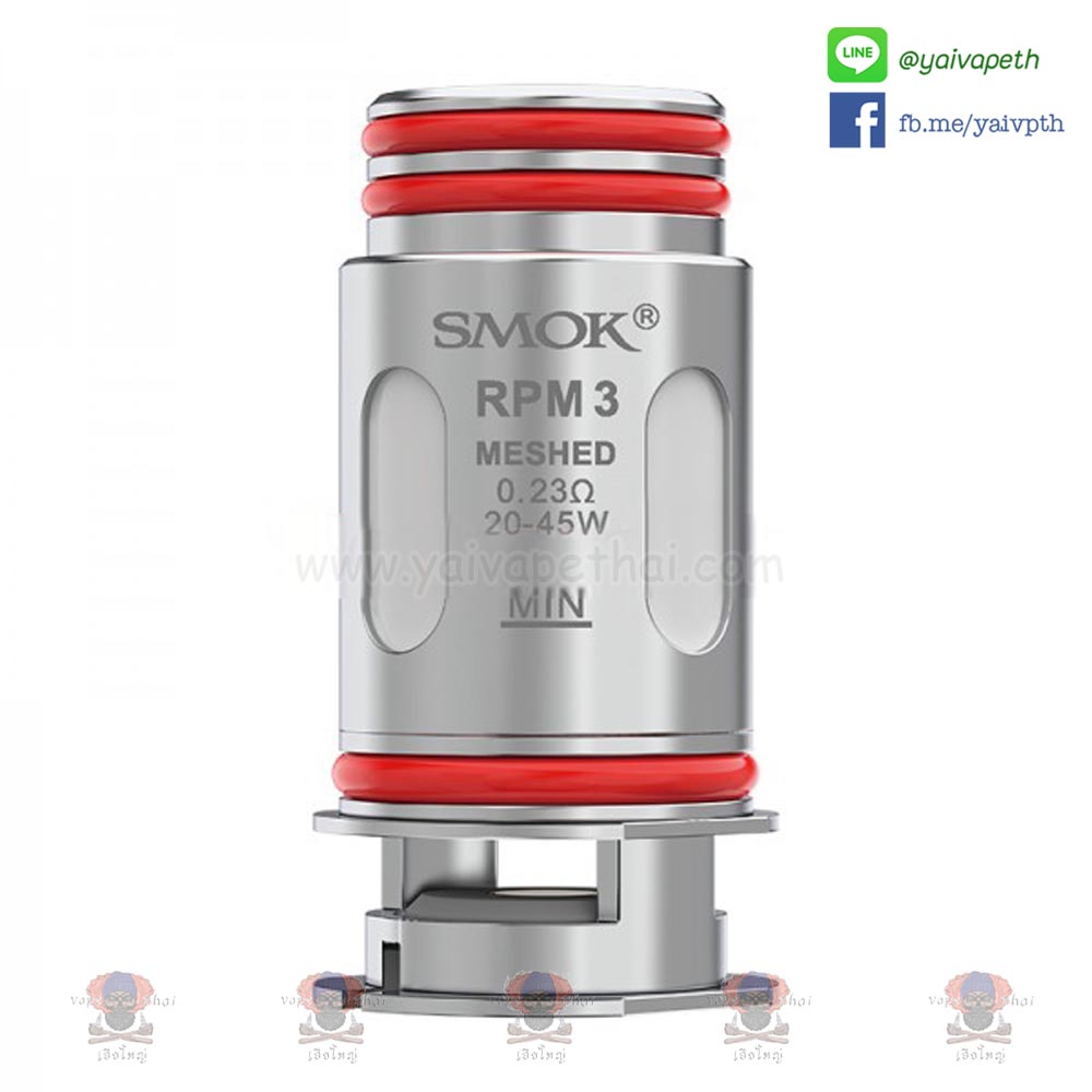 SMOK RPM 3 Coil ใช้เทคโนโลยีตาข่ายใหม่เพื่อเพิ่มพื้นที่การทำให้เป็นละออง เหมาะอย่างยิ่งสำหรับการสูบแบบ DL Meshed 0.15Ω ,0.23Ω