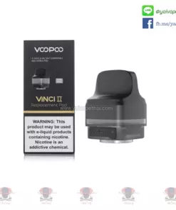 หัวพอตเปล่า VINCI 2 Pod เหมาะสำหรับชุด VOOPOO VINCI 2 และ VINCI X 2 มีความจุน้ำยา 6.5 มล. มีระบบเติมด้านข้าง เข้ากันได้กับคอยล์ PnP ทั้งหมด