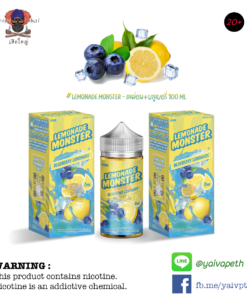 น้ำยาบุหรี่ไฟฟ้า Freebase - Lemonade Monster Blueberry Lemonade 100 ml - มอนสเตอร์ บลูเบอรี่เลม่อน [ระดับเย็น 1/5] กลิ่นบลูเบอรี่ผสมเลม่อน เย็นนิดๆ