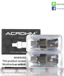 หัวคอยล์พอด - Acrohm Fush Nano Replacement Pods มีความจุน้ำยา 1.5ml ความต้านทาน 1.4ohm เป็นพอตที่เข้ากันได้สำหรับชุด