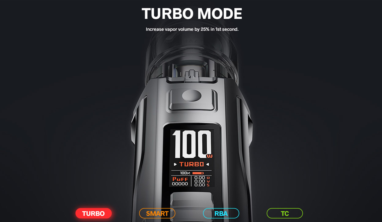 Voopoo Argus MT turbo mode